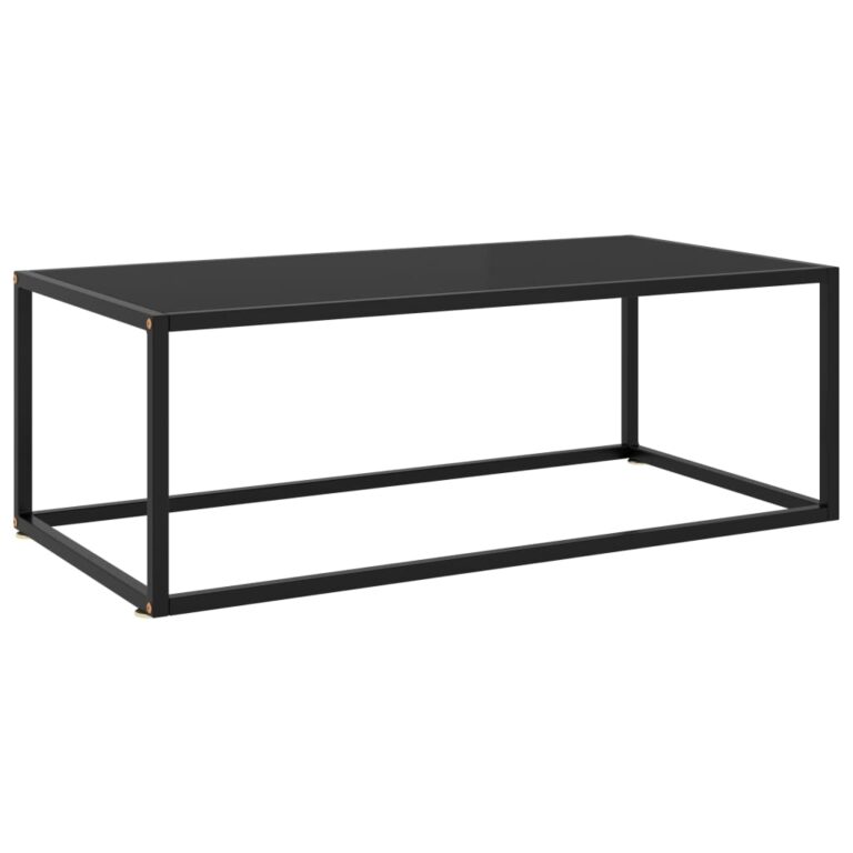 Arbatos staliukas su juodu stiklu