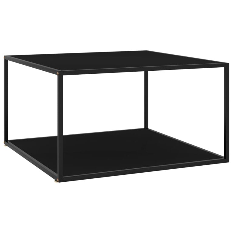 Arbatos staliukas su juodu stiklu