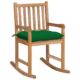 Supama kėdė su žalia pagalvėle