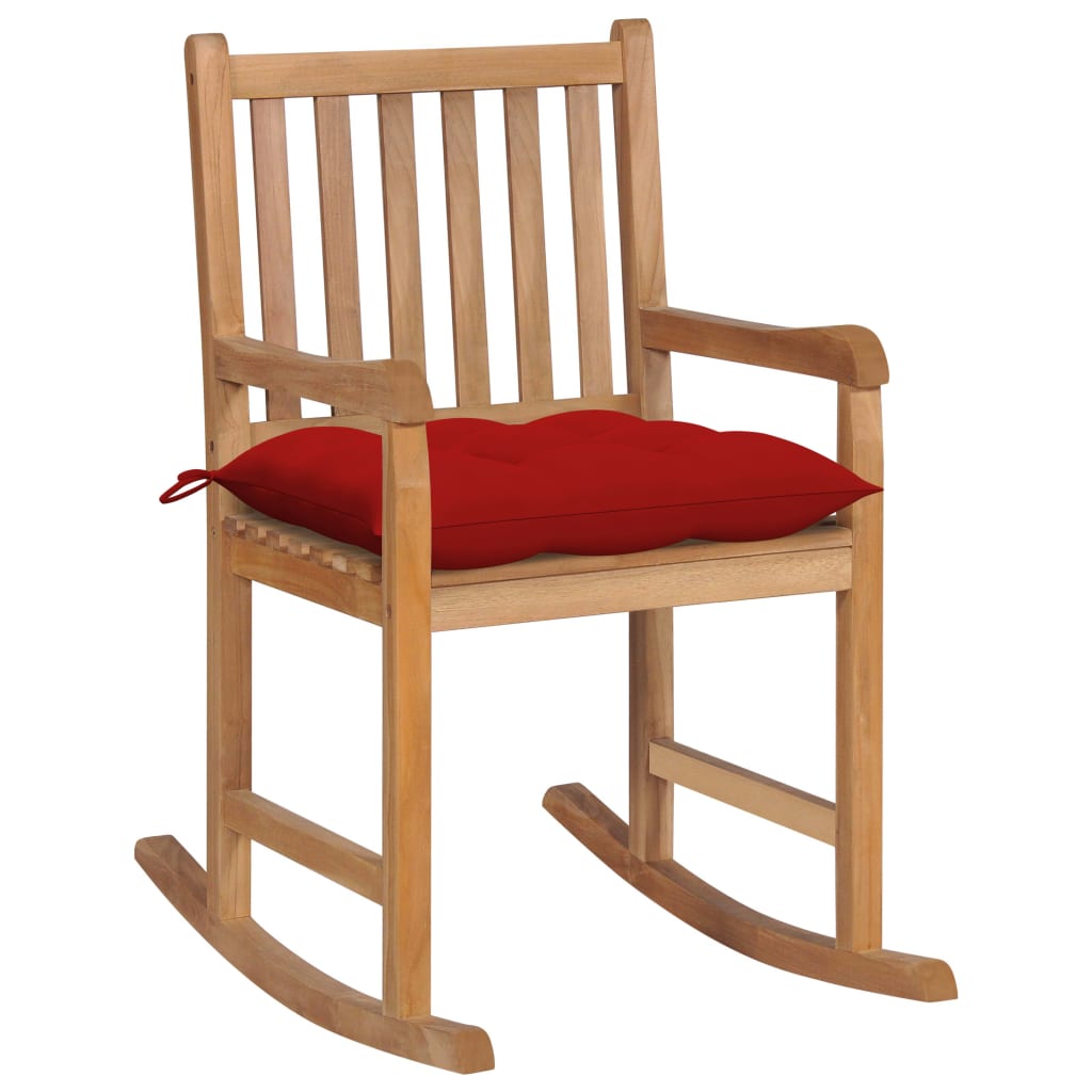Supama kėdė su raudonos spalvos pagalvėle