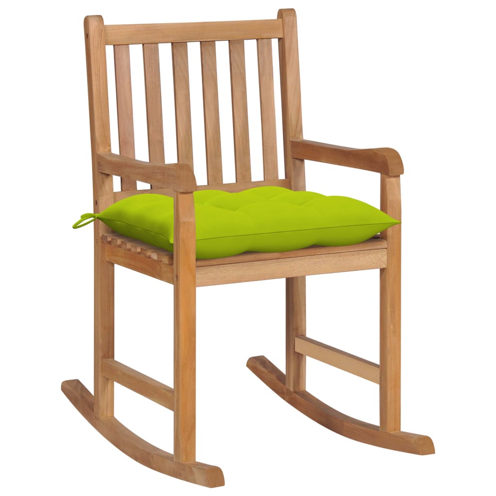 Supama kėdė su šviesiai žalia pagalvėle