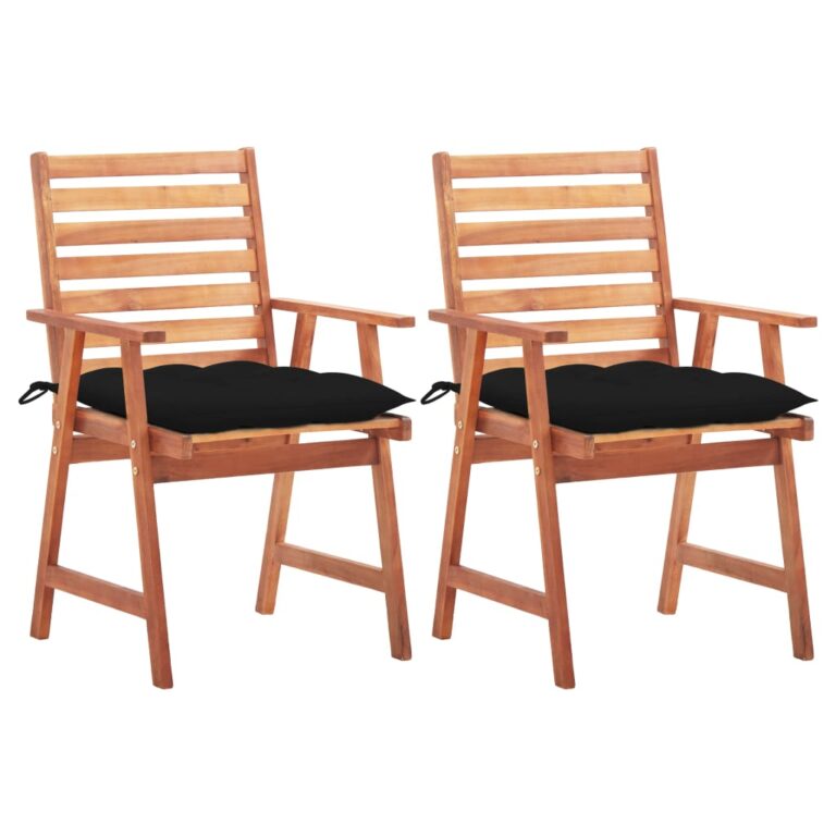 Lauko valgomojo kėdės su pagalvėlėmis