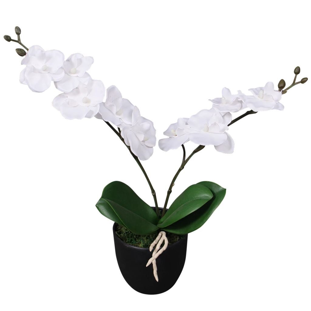 Dirbtinė orchidėja su vazonu