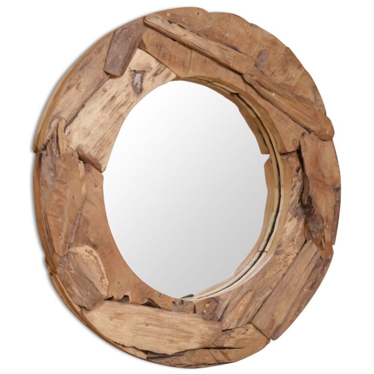Dekoratyvinis veidrodis iš tikmedžio