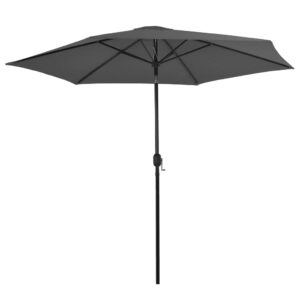 Lauko skėtis su metaliniu stulpu