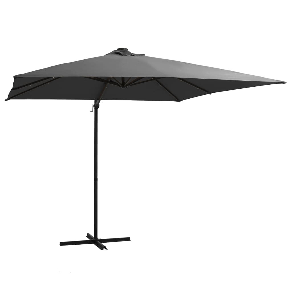 Gembinis skėtis su LED/plieniniu stulpu