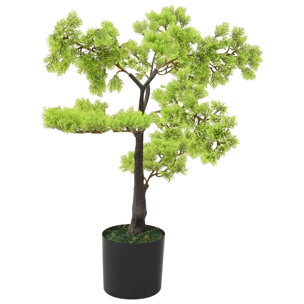 Dirbtinis kiparisinis bonsai medelis su vazonu