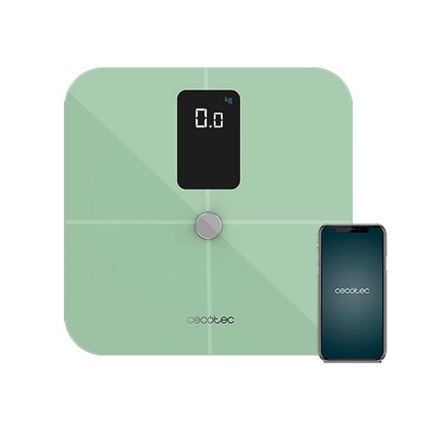 Skaitmeninės vonios kambario svarstyklės Cecotec Surface Precision 10400 Smart Healthy Vision Žalia