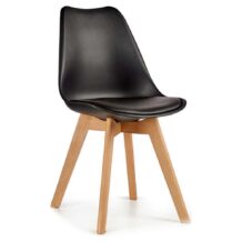 Valgomojo kėdė Juoda Šviesiai rudas Medžio Plastmasinis (48 x 80 x 60 cm) | grande.lt