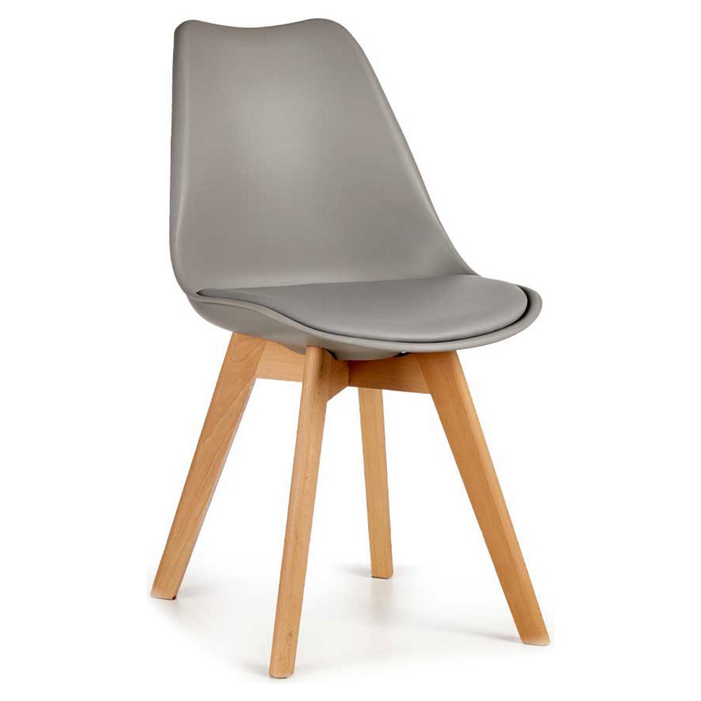 Valgomojo kėdė Pilka Šviesiai rudas Medžio Plastmasinis (48 x 43 x 82 cm) | grande.lt