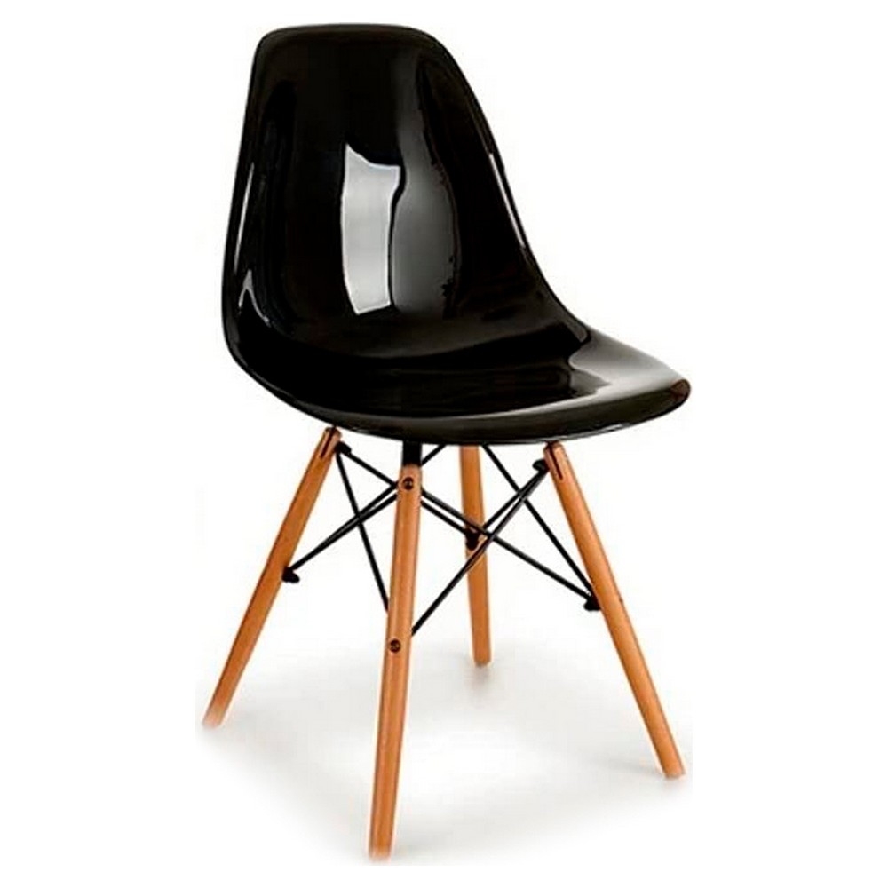 Valgomojo kėdė Skaidrus Juodas (53 x 82 x 47 cm) | grande.lt