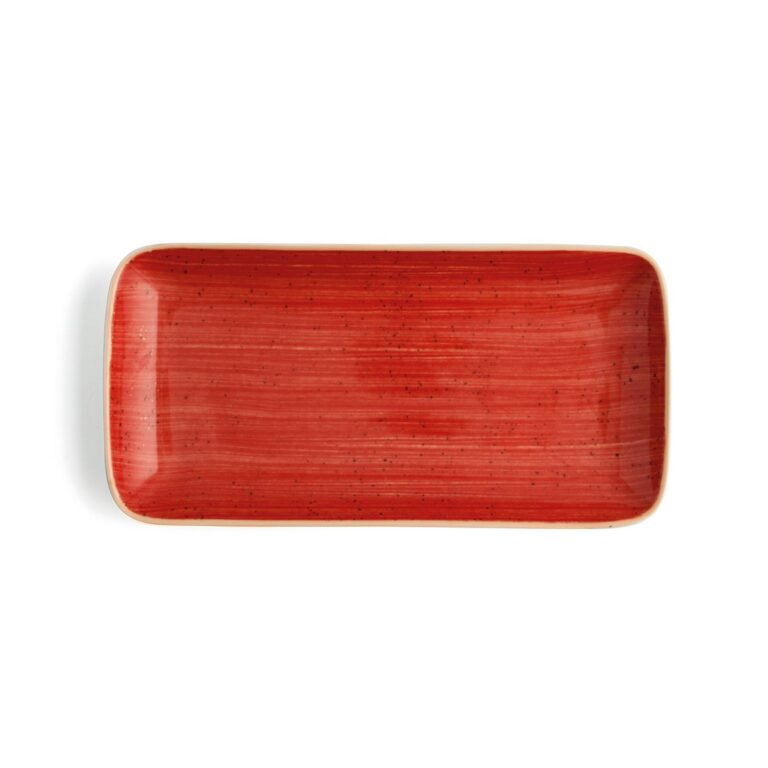 Serviravimo lėkštė Ariane Stačiakampis Keramika Raudona (28 x 14 cm)