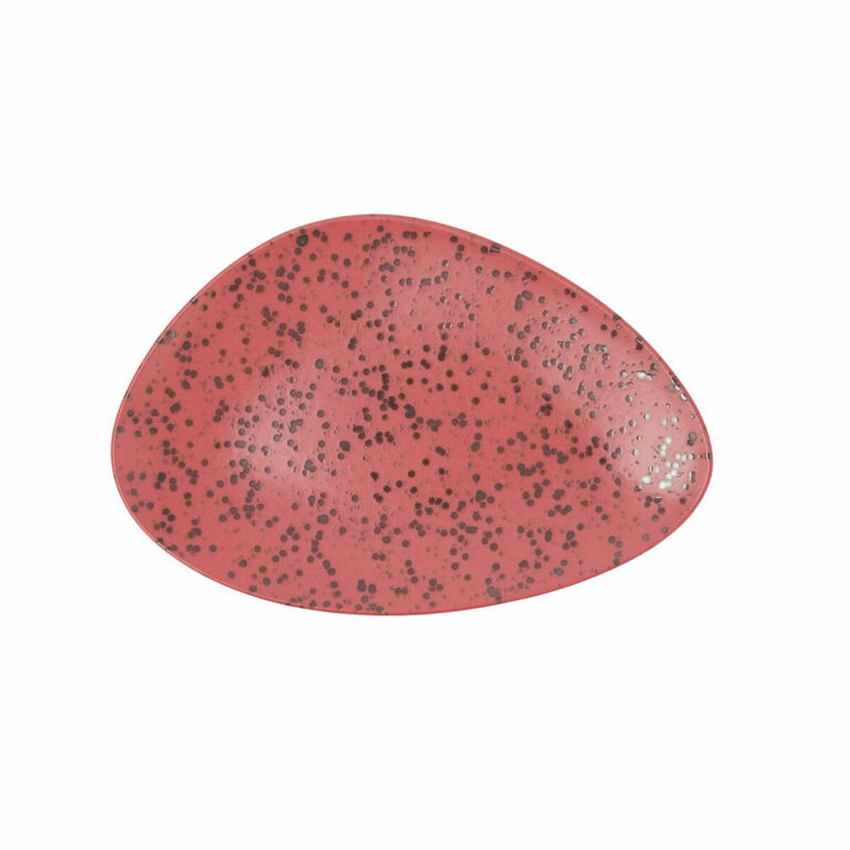Plokščia lėkštė Ariane Oxide Trikampis Keramika Raudona (Ø 29 cm)