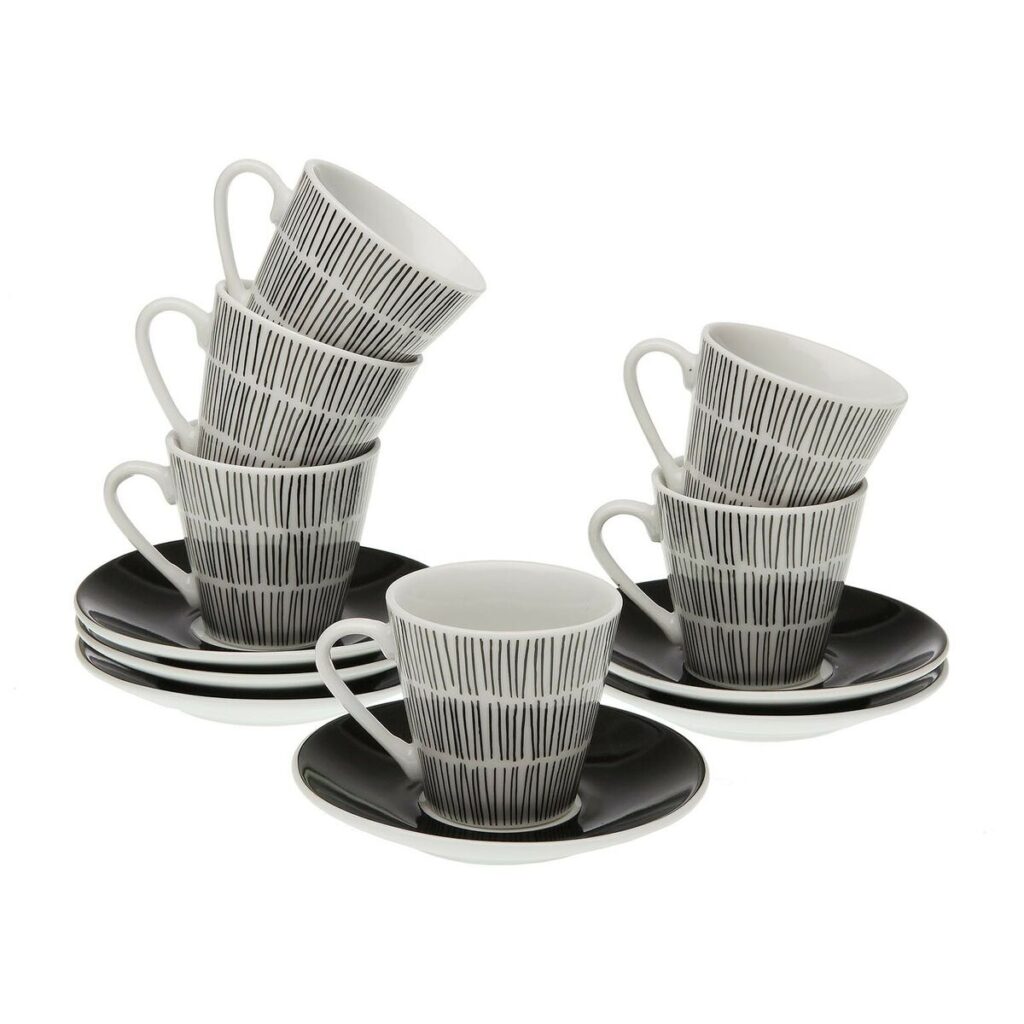 Kavos puodelių rinkinys Versa New Lines Porcelianas (6 Dalys)