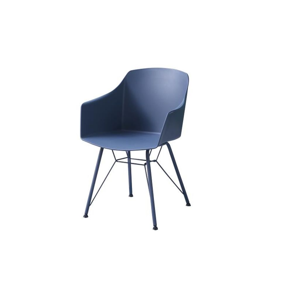 Kėdė DKD Home Decor Metalinis Tamsiai mėlyna Polipropilenas (PP) (56 x 51 x 81.5 cm)