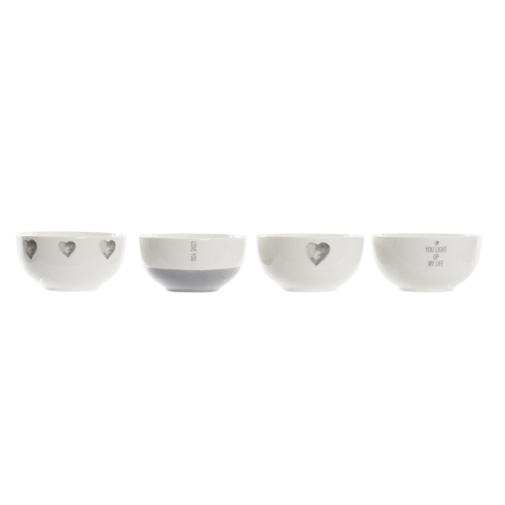 Dubuo Home Decor Porcelianas Pilka Porcelianas Bone China Širdelės (13 x 13 x 6