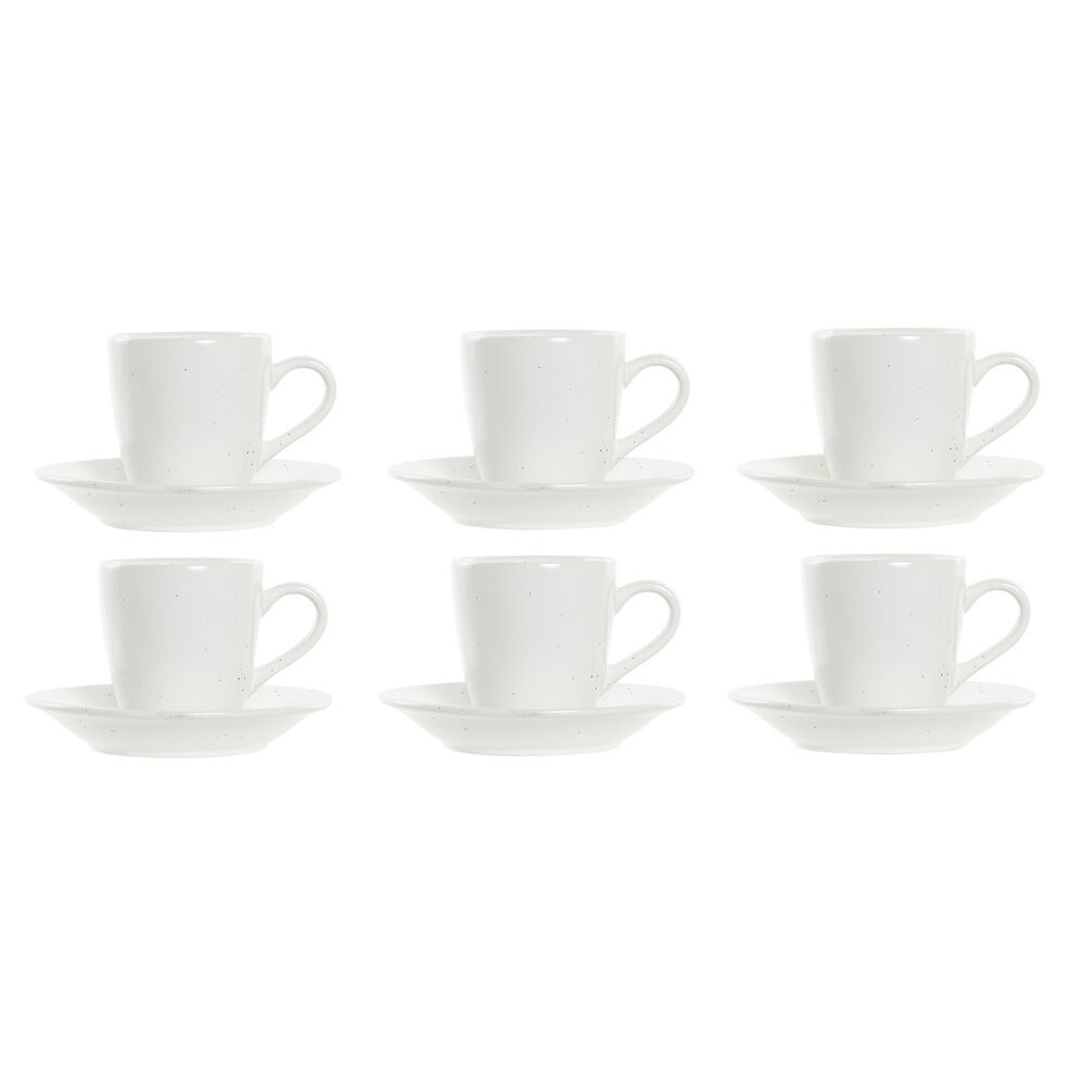 Kavos puodelių rinkinys Home Decor Balta  (90 ml)