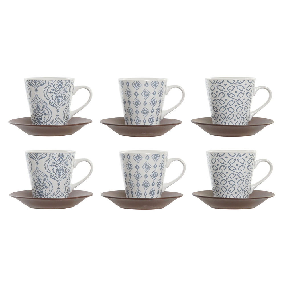 Kavos puodelių rinkinys Home Decor Mėlyna Ruda  (150 ml)