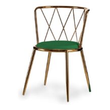 Kėdė Auksinis Žalia Rombas Metalinis (50