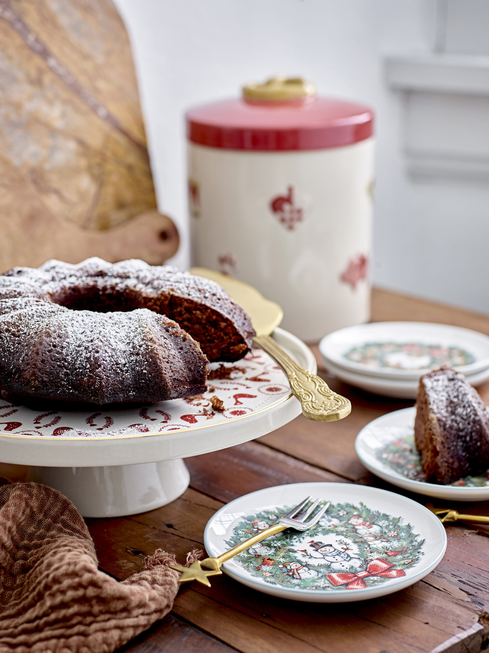 Yule Stiklainis su dangčiu, Raudonos spalvos, Keramika - GRANDE Yule Stiklainis su dangčiu, Raudonos spalvos, Keramika - GRANDE