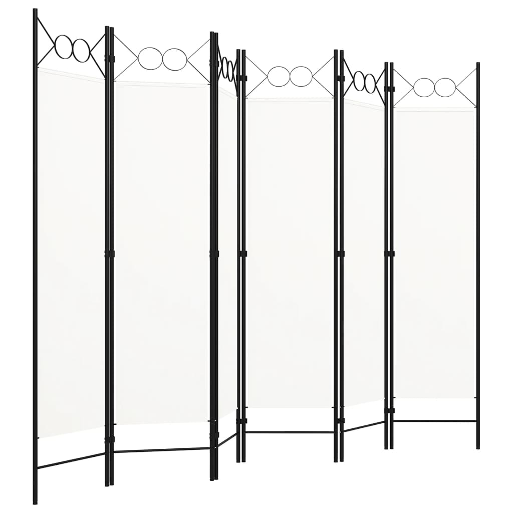 Kambario pertvara, 6 dalių, baltos spalvos, 240x180cm - GRANDE Kambario pertvara, 6 dalių, baltos spalvos, 240x180cm - GRANDE