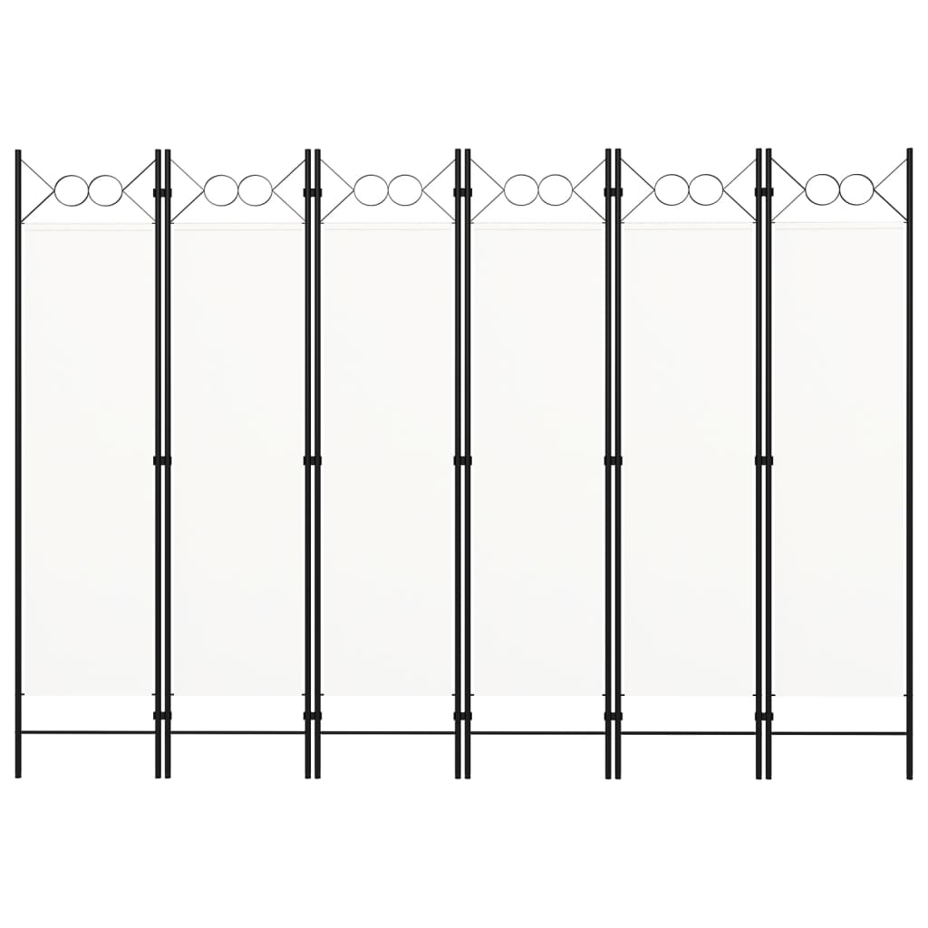 Kambario pertvara, 6 dalių, baltos spalvos, 240x180cm - GRANDE Kambario pertvara, 6 dalių, baltos spalvos, 240x180cm - GRANDE