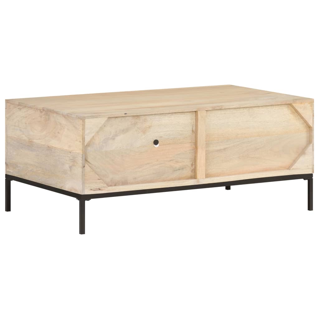 Kavos staliukas, 90x50x37cm, mango medienos masyvas ir nendrės - GRANDE Kavos staliukas, 90x50x37cm, mango medienos masyvas ir nendrės - GRANDE