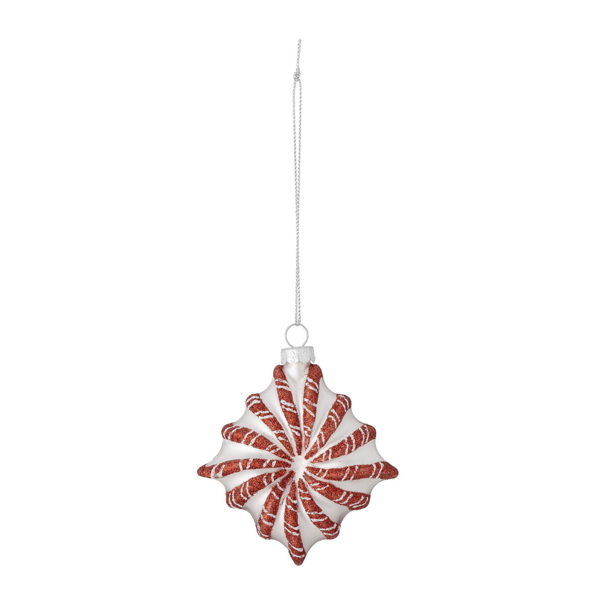 Candy Ornamentas, Raudona, Stiklas - Image 3