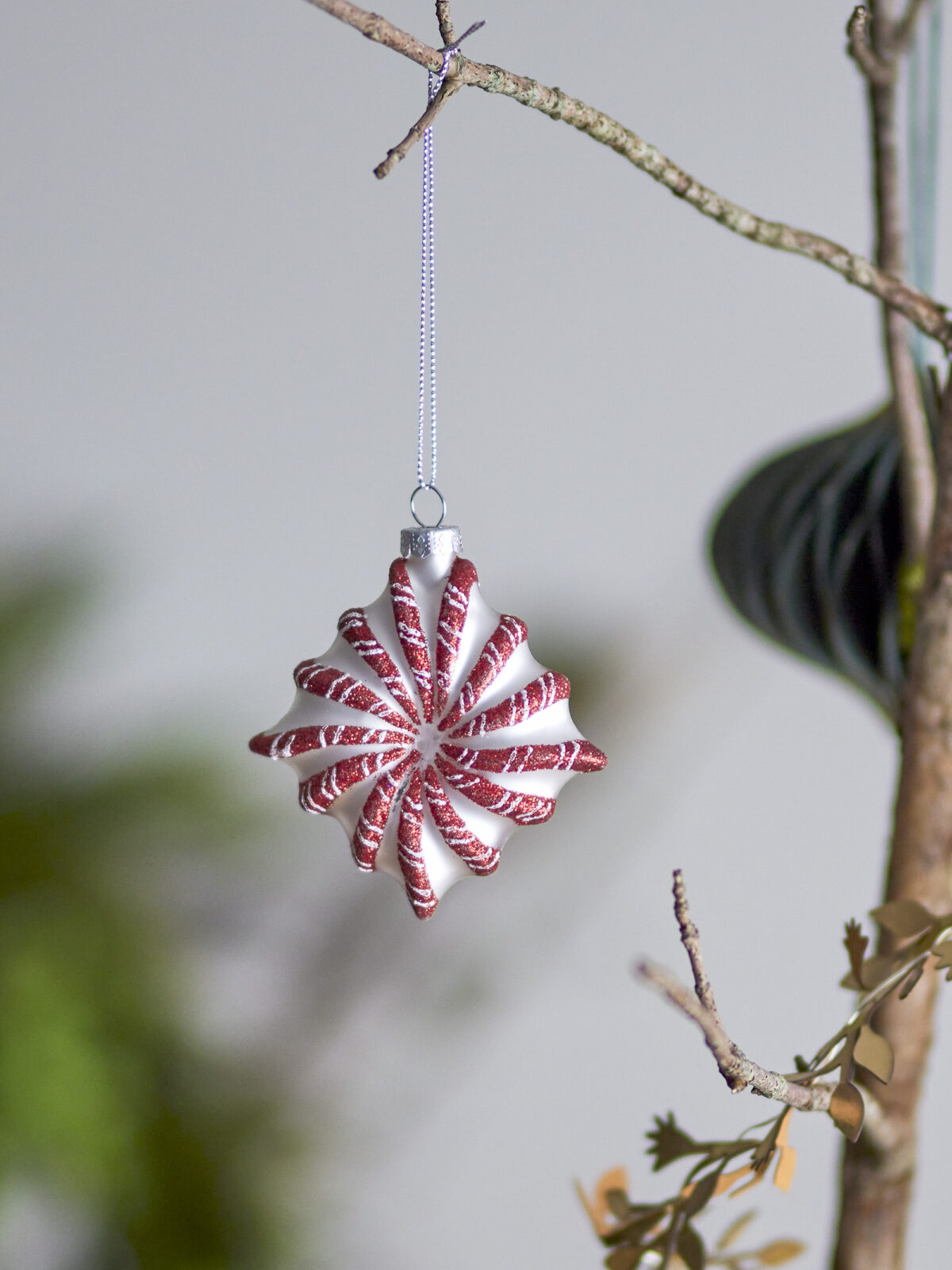 Candy Ornamentas, Raudona, Stiklas - Image 4