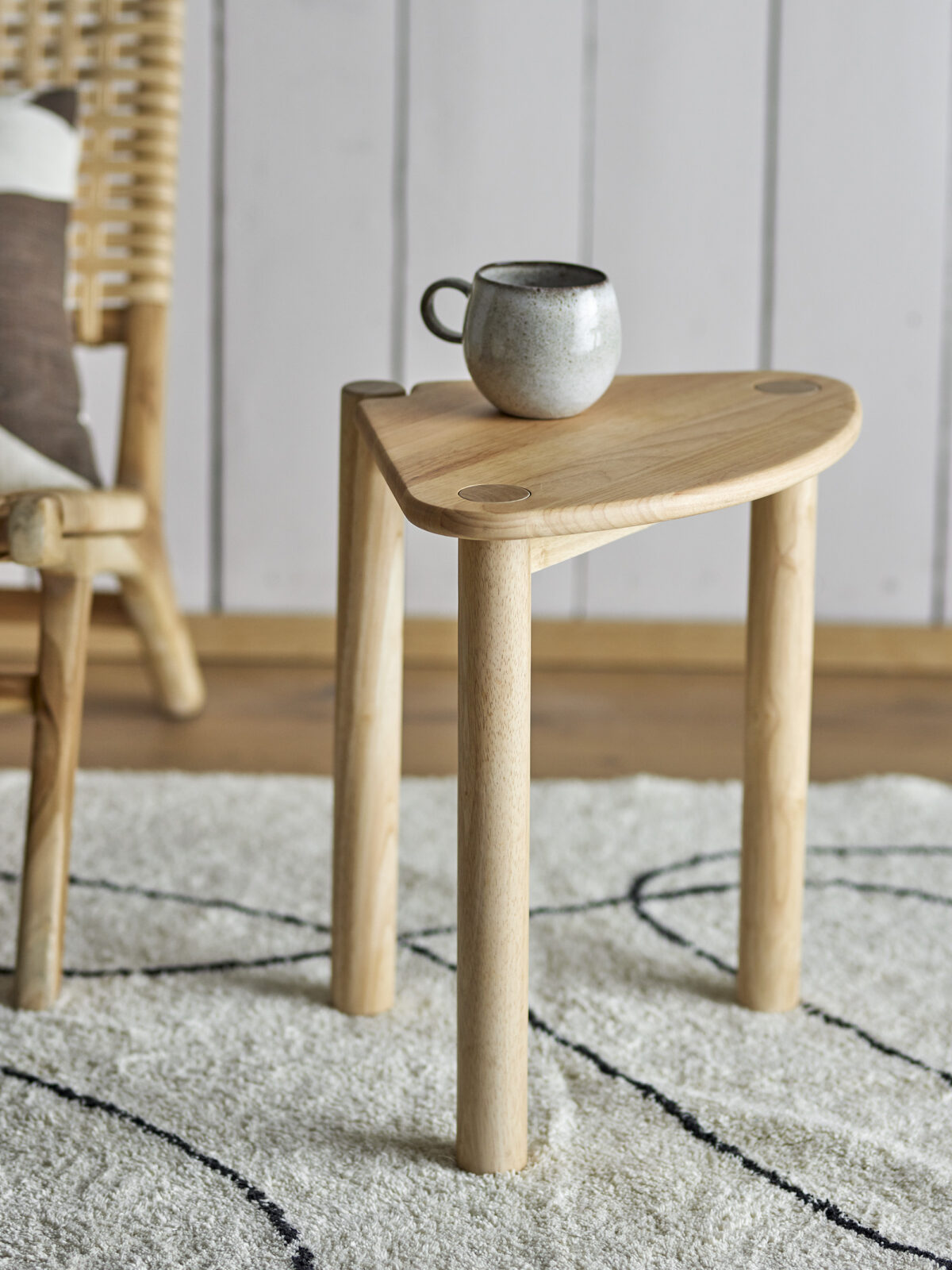 Kassia Šoninis staliukas, Rubberwood - Image 6