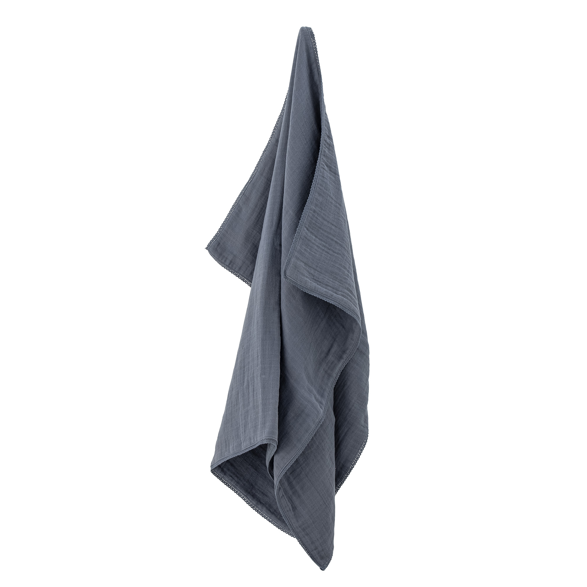 sw0v27inxgutvunfyhnm Muslin Antklodė, Mėlyna, Medvilnė - Image 8
